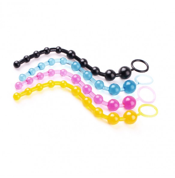 10 balls Anal Plug Flexible Anal Beads Unisex Long Jelly Butt Plug